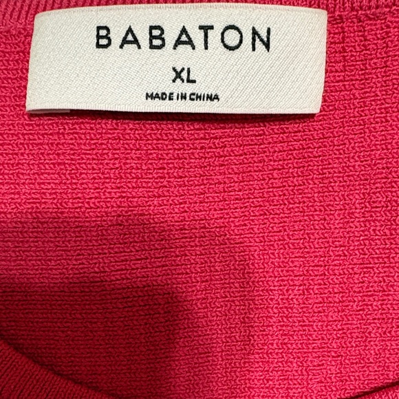 Babaton Fuchsia Ribbed Crop Top - Picture 2 of 2